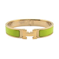 Hermes Clic H Bracelet Green Gold GM