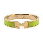 Hermes Clic H Bracelet Green Gold GM