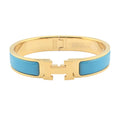Hermes Clic H Bracelet Blue Gold GM