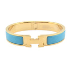 Hermes Clic H Bracelet Blue Gold GM