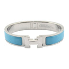 Hermes Clic H Bracelet Bleu Du Nord Palladium GM