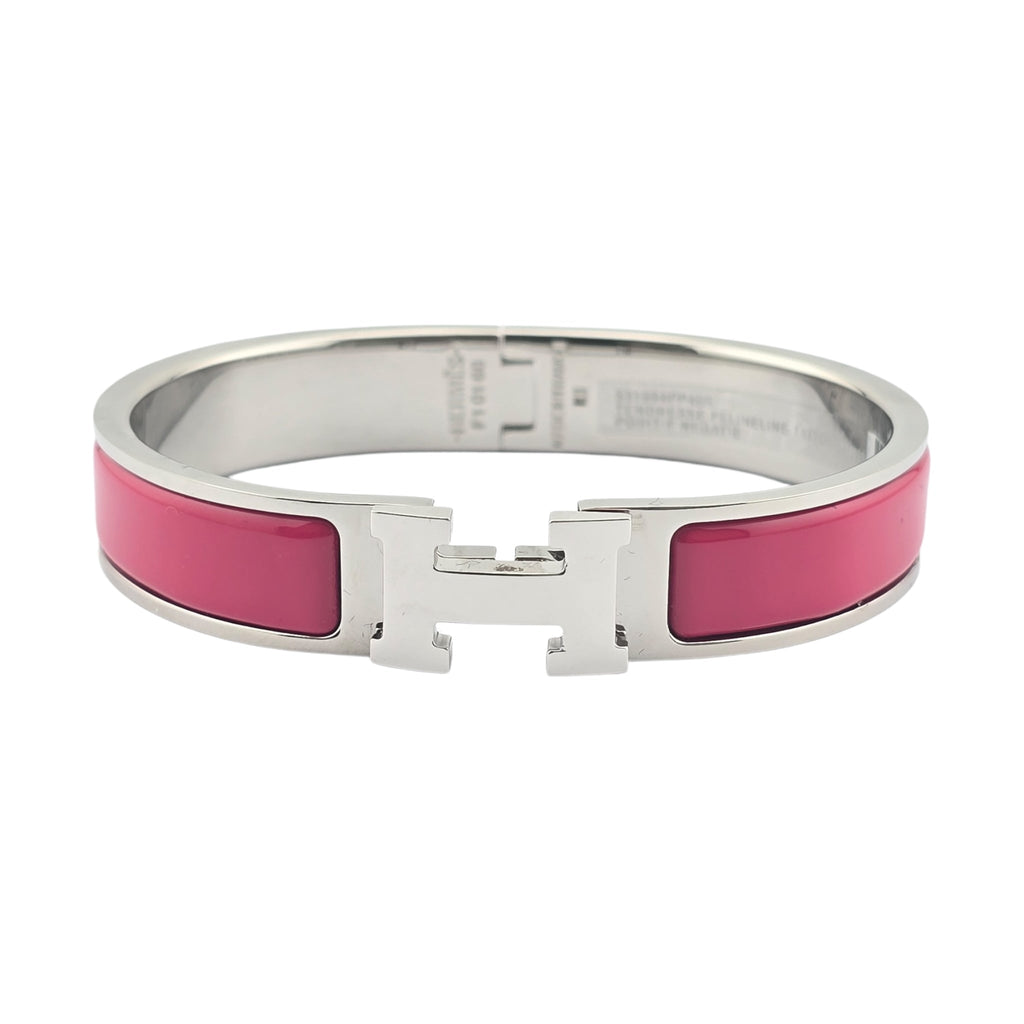 Hermes Clic H Bracelet Pink Palladium GM