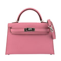 Hermes Mini Kelly II Epsom 5P Bubblegum Pink Palladium Hardware