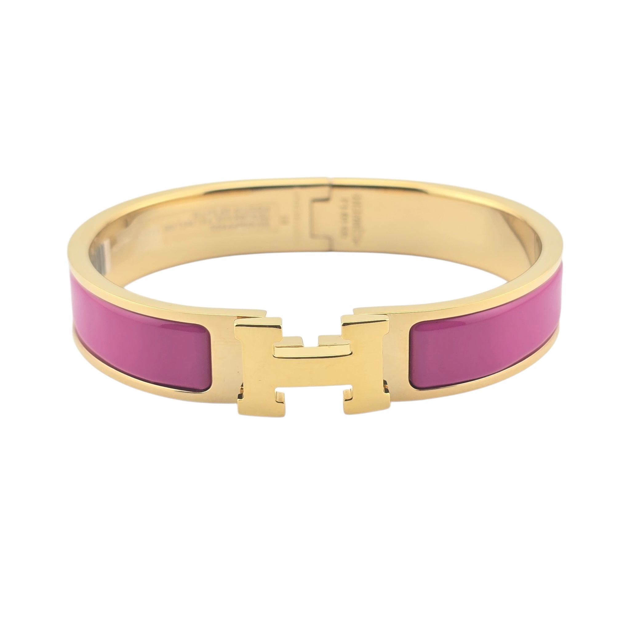 Hermes Clic H Bracelet Rose Azalee Gold GM