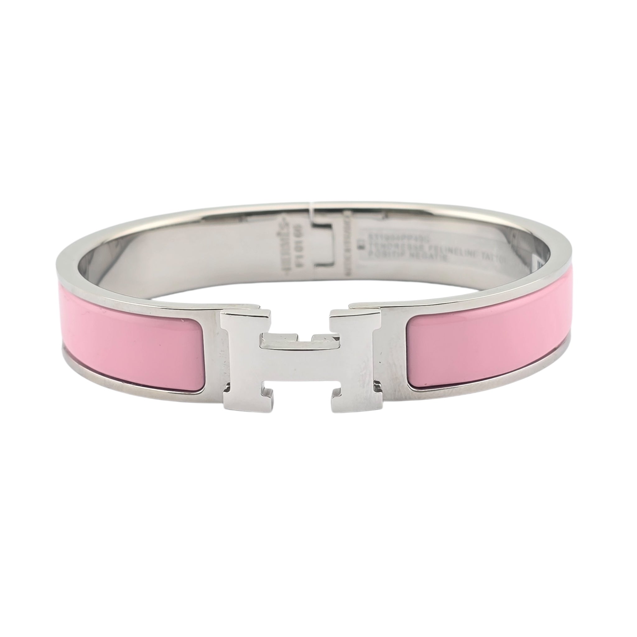 Hermes Clic H Bracelet Light Pink Palladium GM