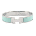 Hermes Clic H Bracelet Enamel Lagon Blue Palladium GM