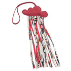 Hermes Red Rouge Swift Silk Twill Cord Cloud Charm HERMES