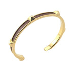 Hermes Athena Brown Gold Leather Bracelet HERMES