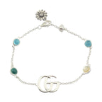 GUCCI GG Marmont Sterling Silver Mother of Pearl Bracelet GUCCI
