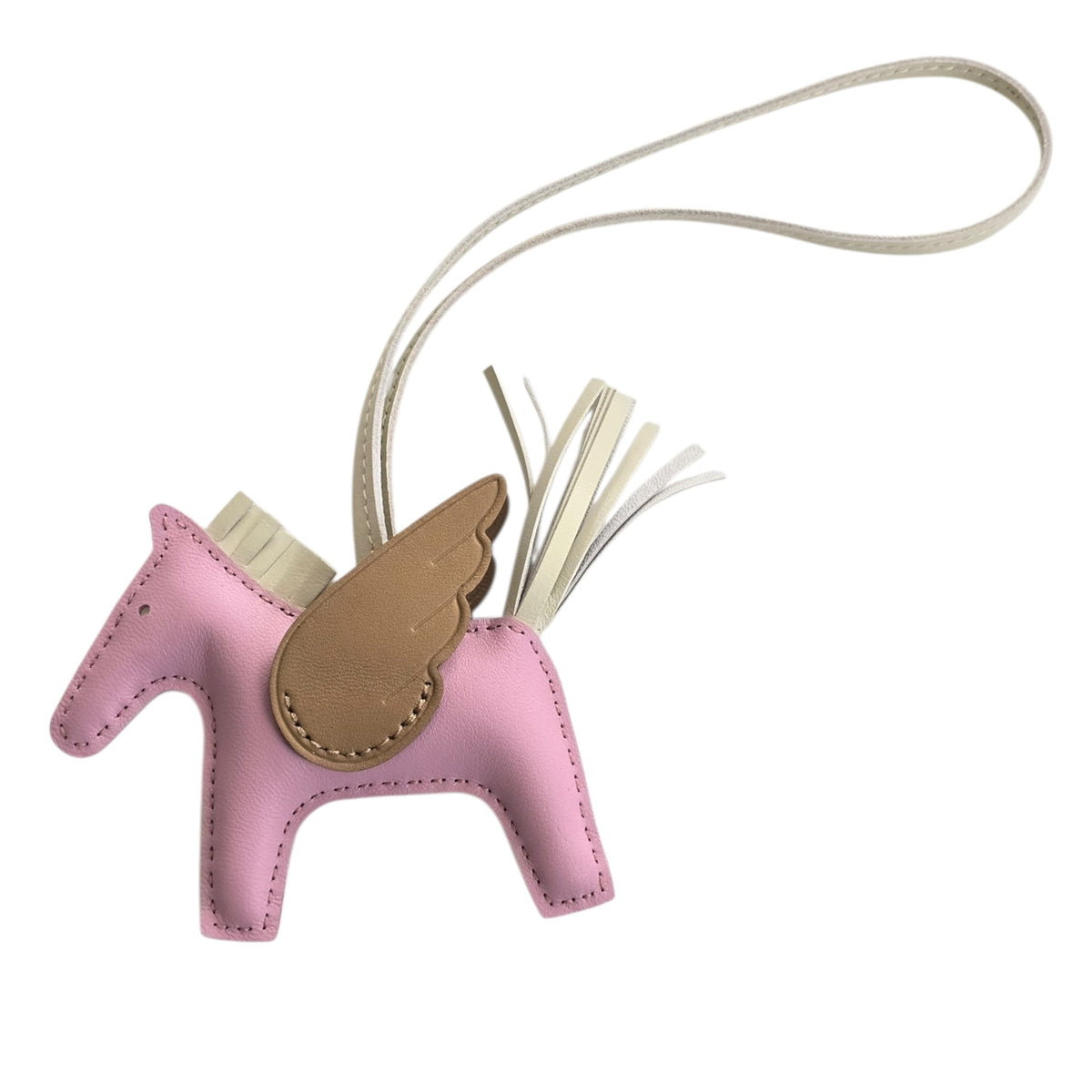 Hermes Rodeo Pegase PM Bag Charm Mauve Sylvestre/Craie/Chai