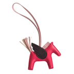Hermes Rodeo Pegase PM Bag Charm Framboise/Rose Sakura/Rouge Sellier HERMES
