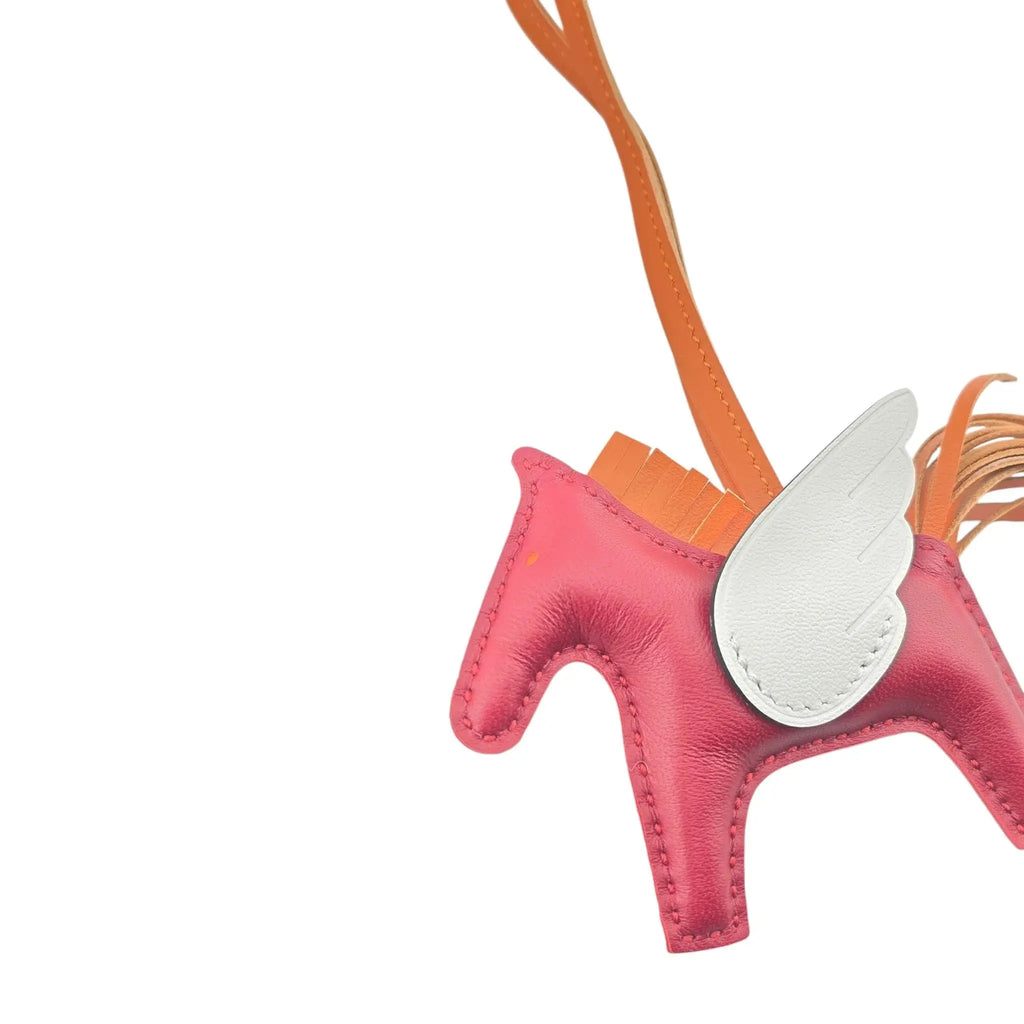 Hermès Rodeo Pegase Bag Charm PM Burgundy/Cornaline/Bleu Brume HERMES