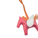 Hermès Rodeo Pegase Bag Charm PM Burgundy/Cornaline/Bleu Brume HERMES