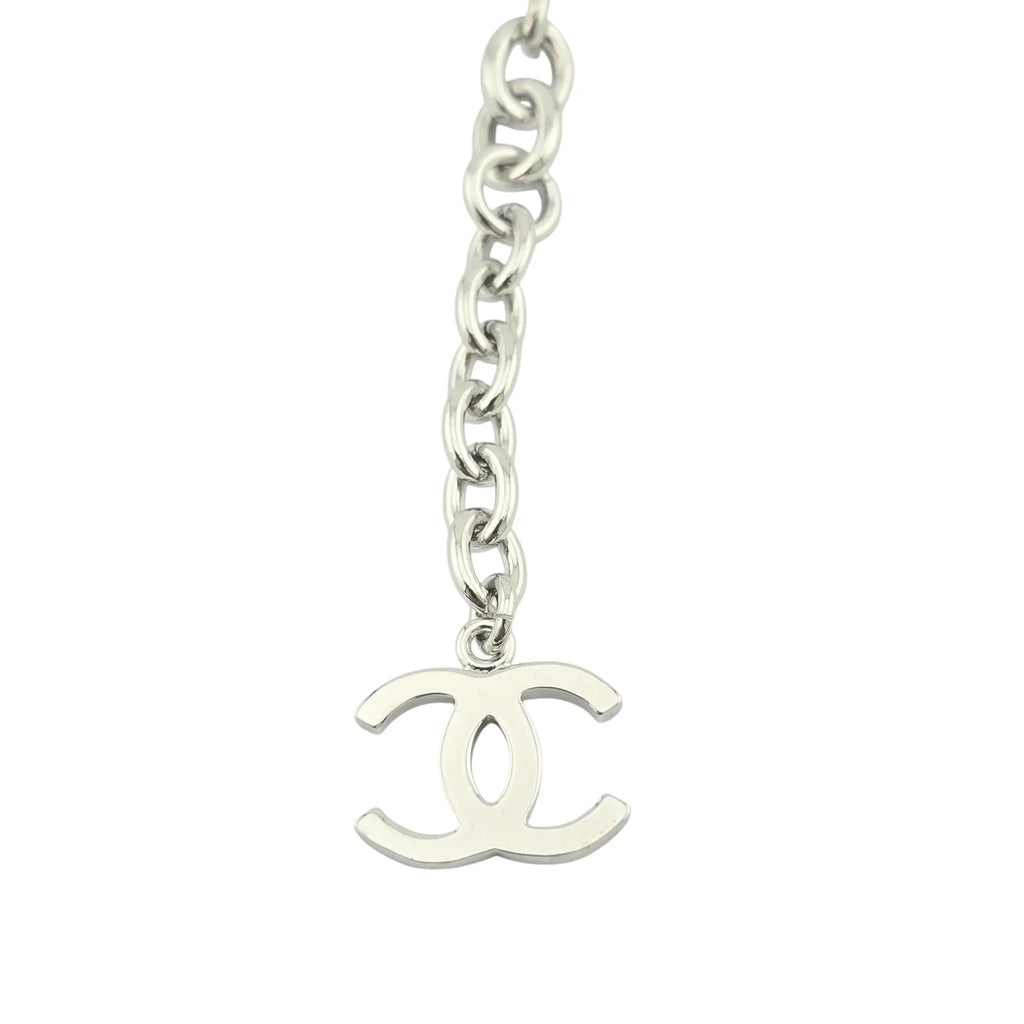 Chanel CC Silver Crystal Bracelet 2025 CHANEL