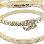 Chanel CC Cuff Bangle Gold Set S 2025 CHANEL
