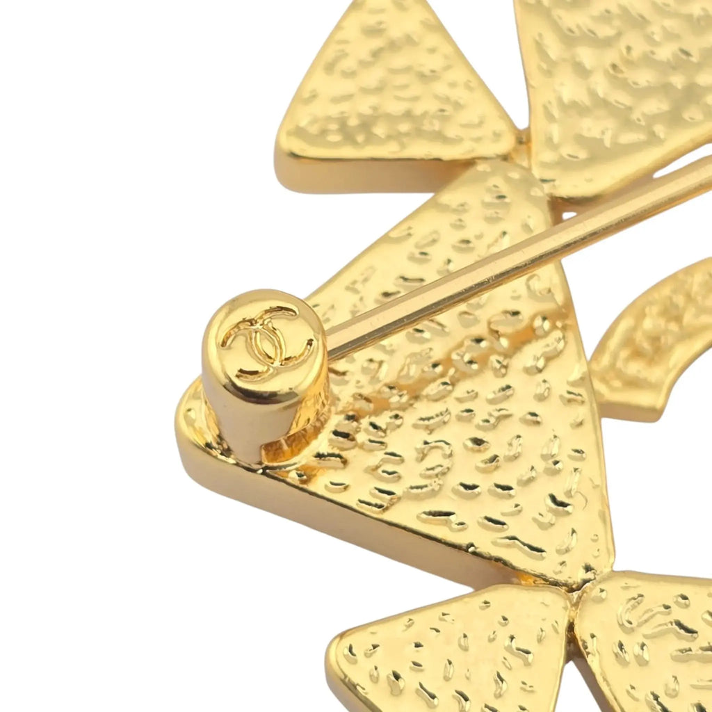 Chanel CC Crystal Gold Brooch 2020 CHANEL