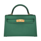 Hermes Mini Kelly II Epsom Vert Vertigo Gold Hardware Bag HERMES