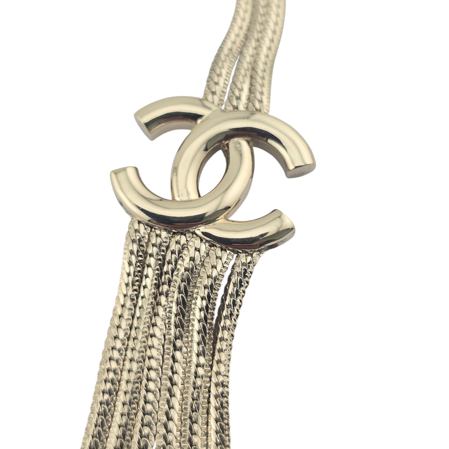 CHANEL GOLD MULTI-CHAIN CC NECKLACE A24