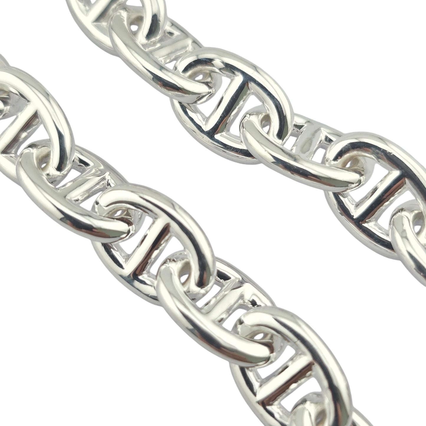 HERMES SILVER CHAINE D'ANCRE NECKLACE