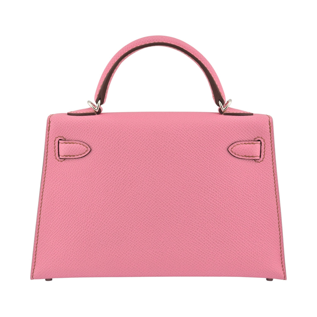 Hermes Mini Kelly II Epsom 5P Bubblegum Pink Palladium Hardware