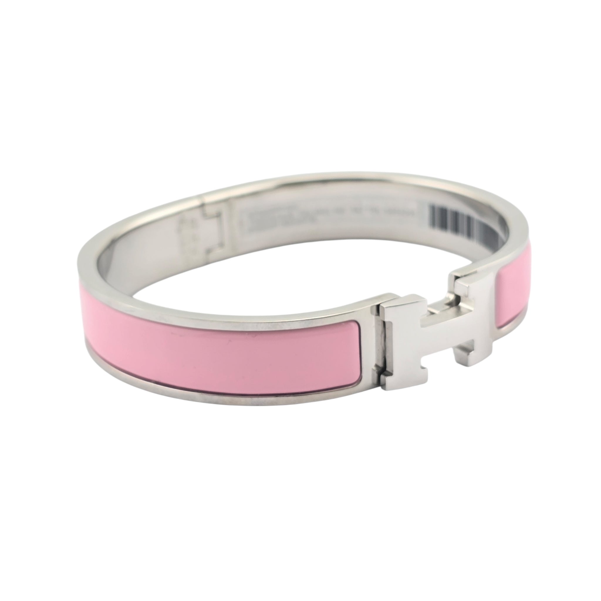 Hermes Clic H Bracelet Light Pink Palladium GM