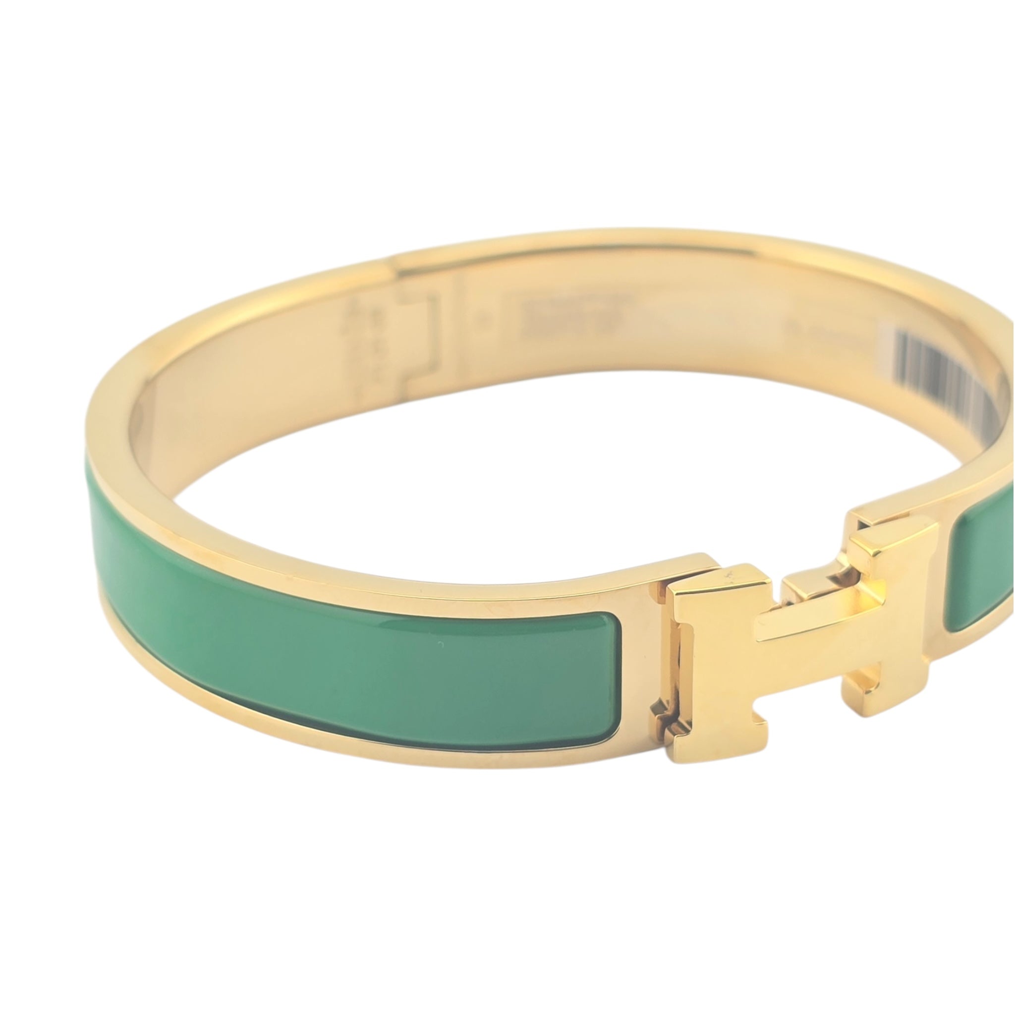 Hermes Clic H Bracelet Vert Moderne Gold GM