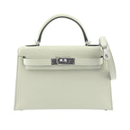 Hermes Mini Kelly II Vert Fizz Chevre Palladium Hardware