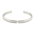 Hermes Olympe Palladium White Leather Bracelet HERMES