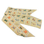 Hermes Silk Couvertures Et Tenues Twilly Mordore White Blue HERMES