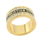Christian Dior Night Code Black Enamel Ring DIOR