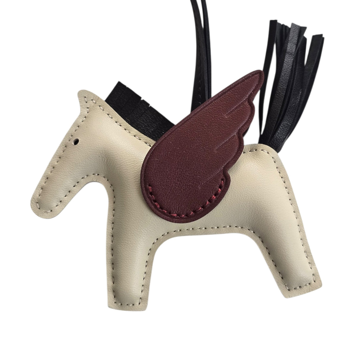 Hermes Rodeo Pegase PM Bag Charm Black/Craie/Rouge H