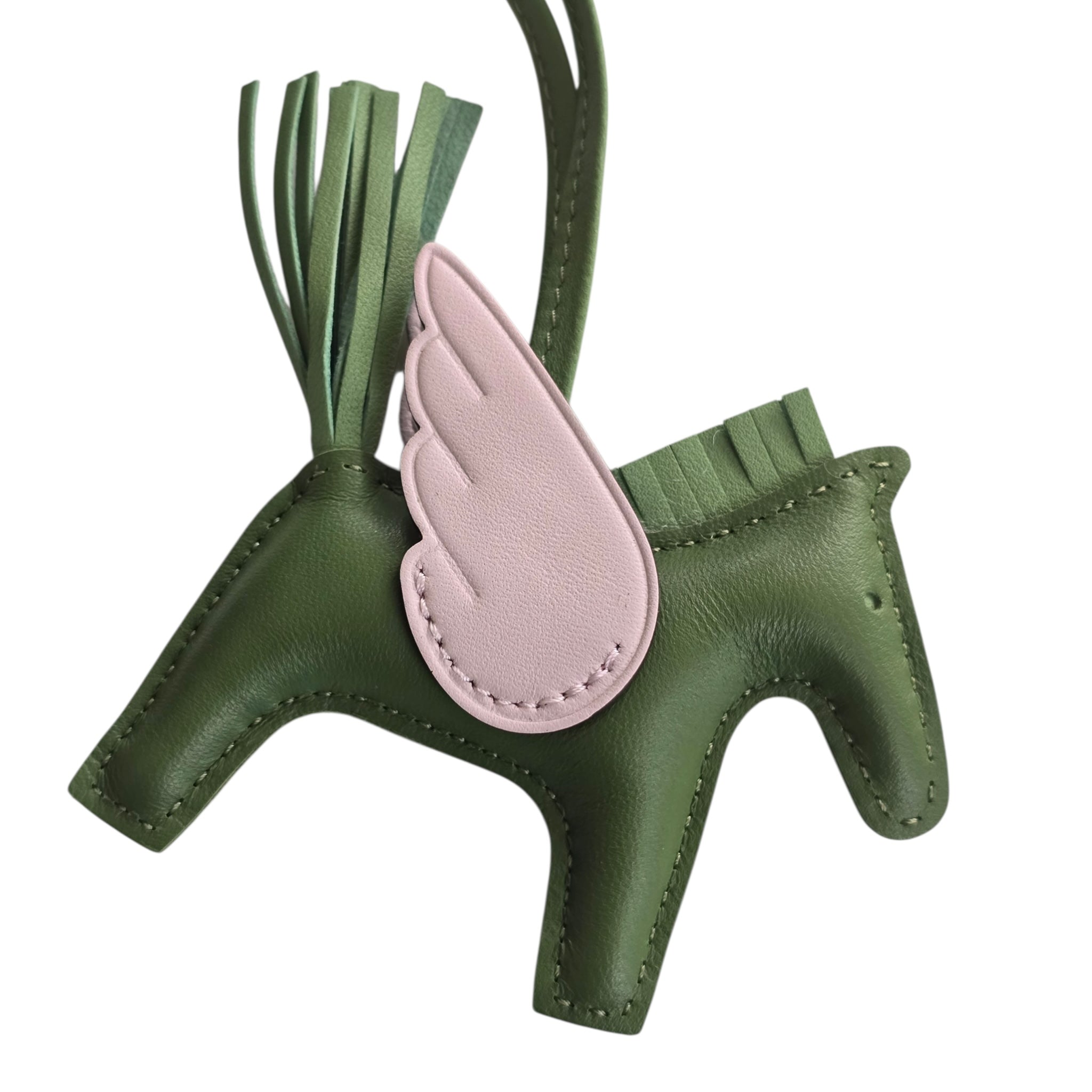 Hermes Rodeo Pegase PM Bag Charm Vert Yucca/Vert Criquet/Mauve Pale HERMES