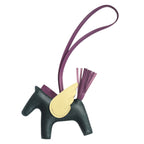 Hermes Rodeo Pegase PM Bag Charm Vert Cyprès / Violet / Jaune Milton HERMES