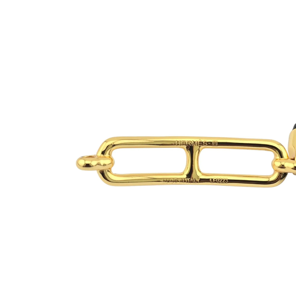 Hermès Roulis Double Tour Black (Noir) Gold - T2 BIJOUX HEAVEN