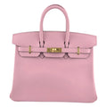 Hermes Birkin 25 Mauve Sylvestre Swift GHW Bag HERMES