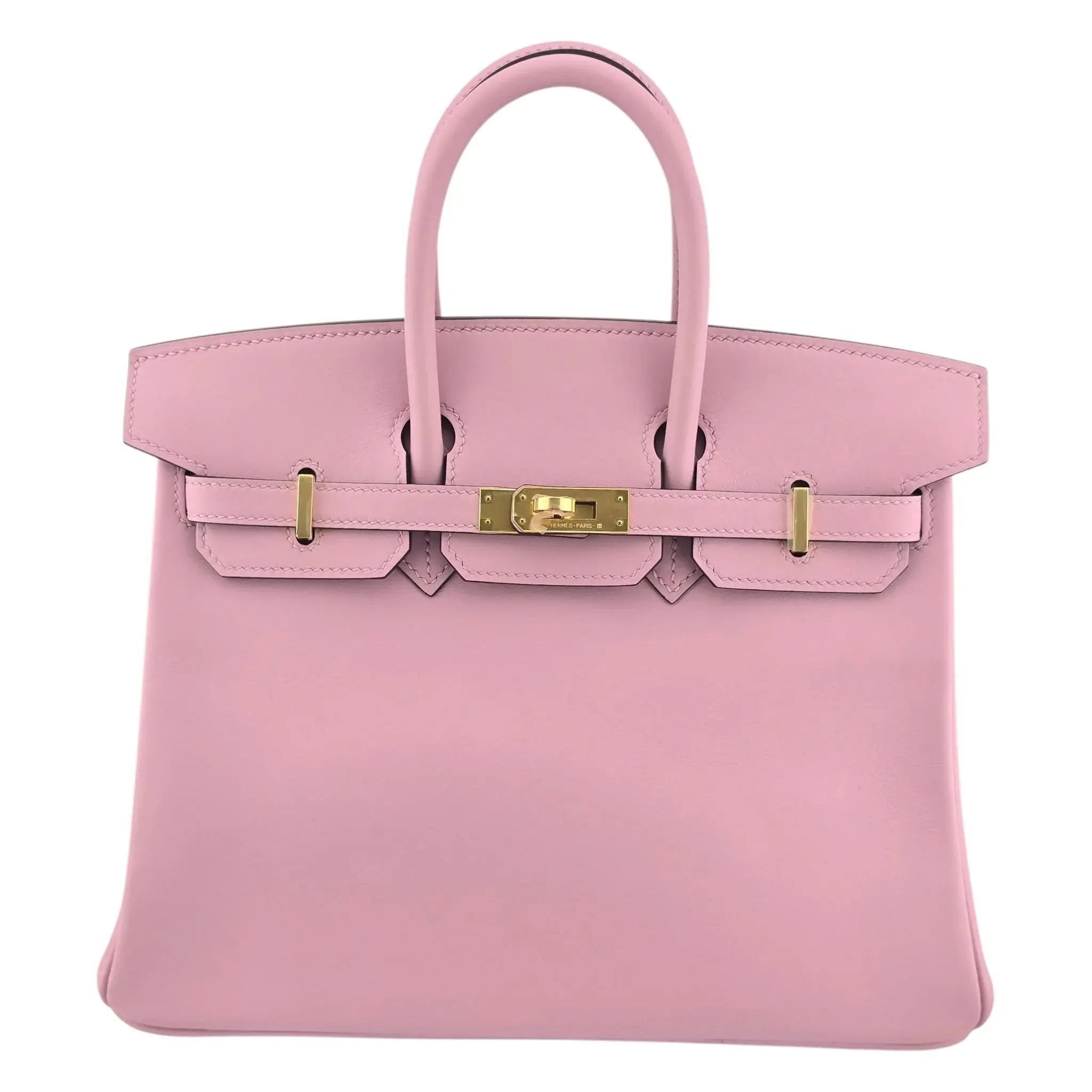 Hermes Birkin 25 Mauve Sylvestre Swift GHW Bag HERMES