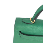 Hermes Mini Kelly II Epsom Vert Vertigo Gold Hardware Bag HERMES