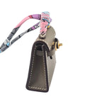 Hermes Etoupe Tadelakt Micro Mini Kelly Twilly Bag Charm Gold Hardware HERMES