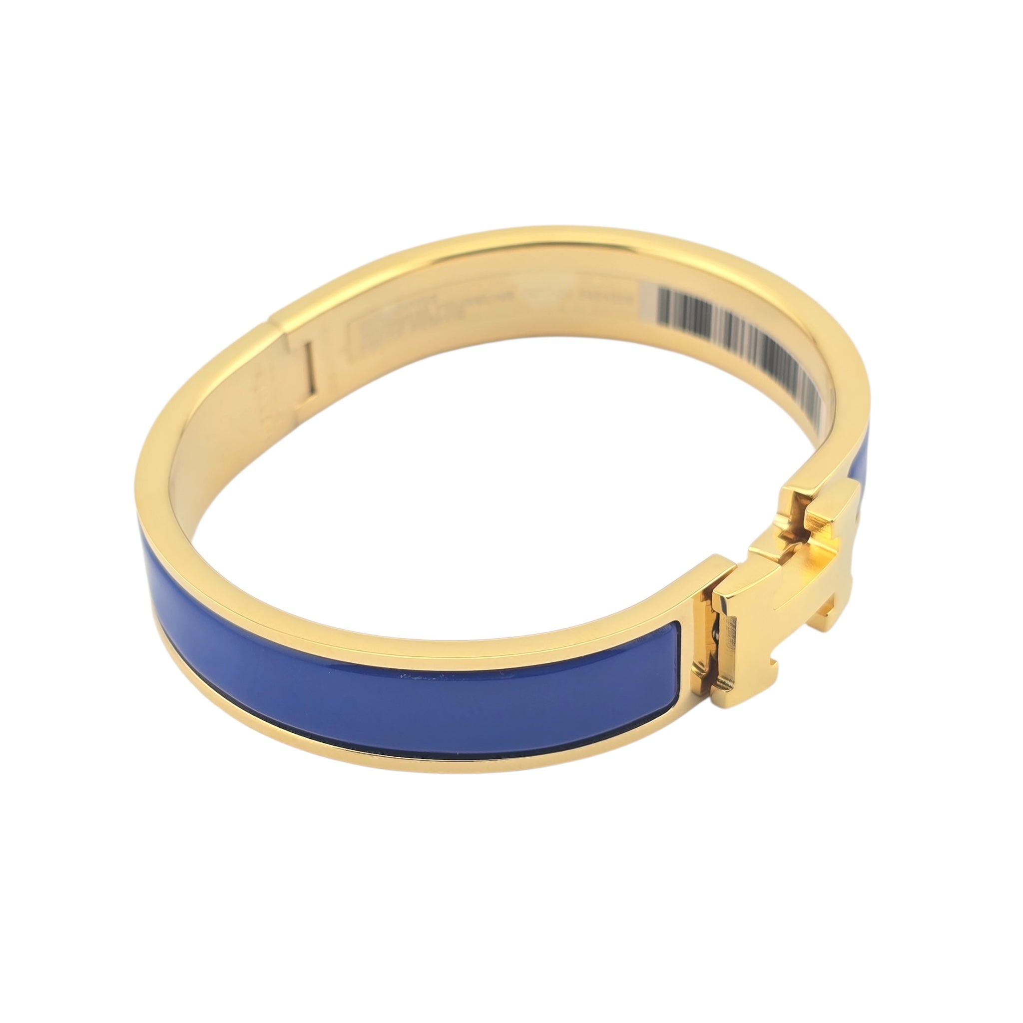 Hermes Clic H Bracelet Bleu Royal Gold GM