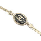 Chanel CC Gold Black Enamel Bracelet 2025