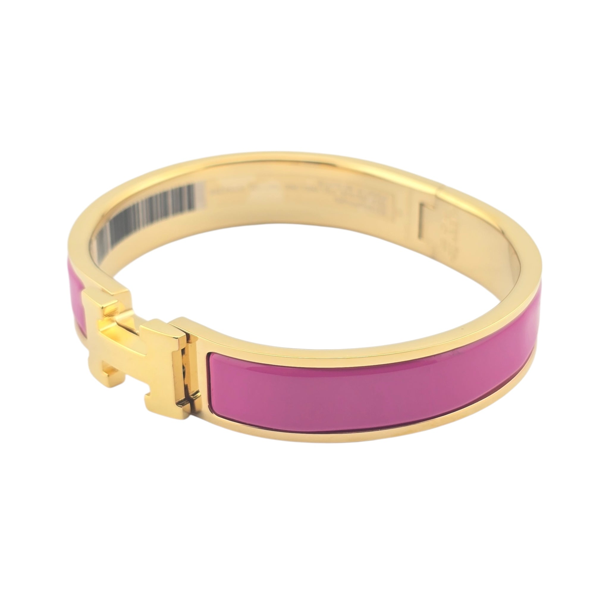Hermes Clic H Bracelet Rose Azalee Gold GM
