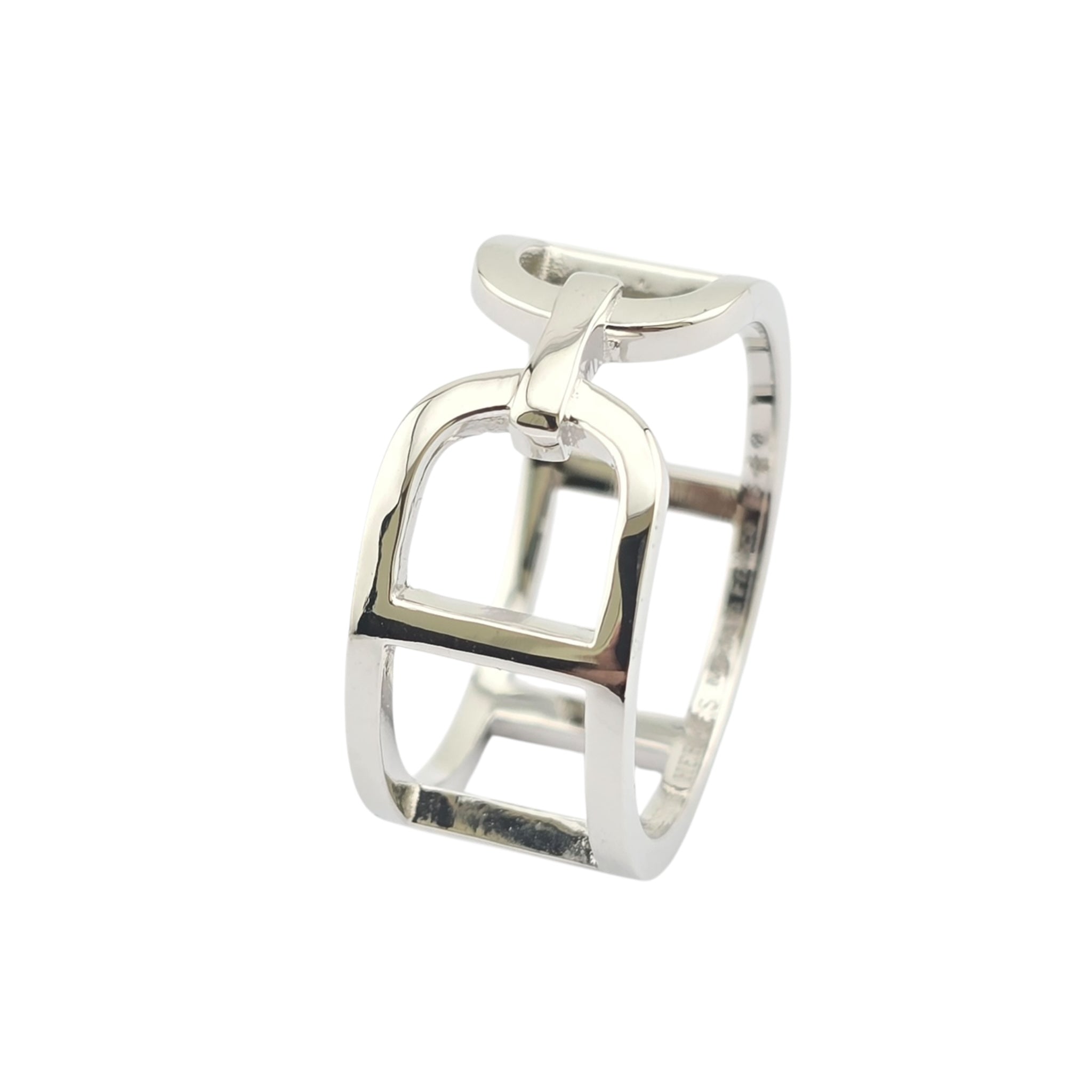 Hermes Ever Chaine d'ancre Silver Ring
