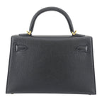 Hermes Mini Kelly II Chèvre Noir Gold Hardware HERMES