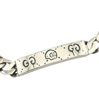 GUCCI Sterling Silver Ghost Bar Plate Link Bracelet GUCCI