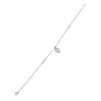 GUCCI GG Engraved Heart Charm Sterling Silver Bracelet GUCCI