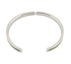 Hermes Olympe Palladium Green Leather Bracelet HERMES
