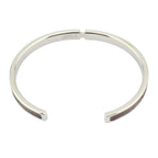 Hermes Olympe Palladium Brown Box Leather Bracelet HERMES