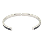 Hermes Olympe Palladium Black Box Leather Bracelet HERMES