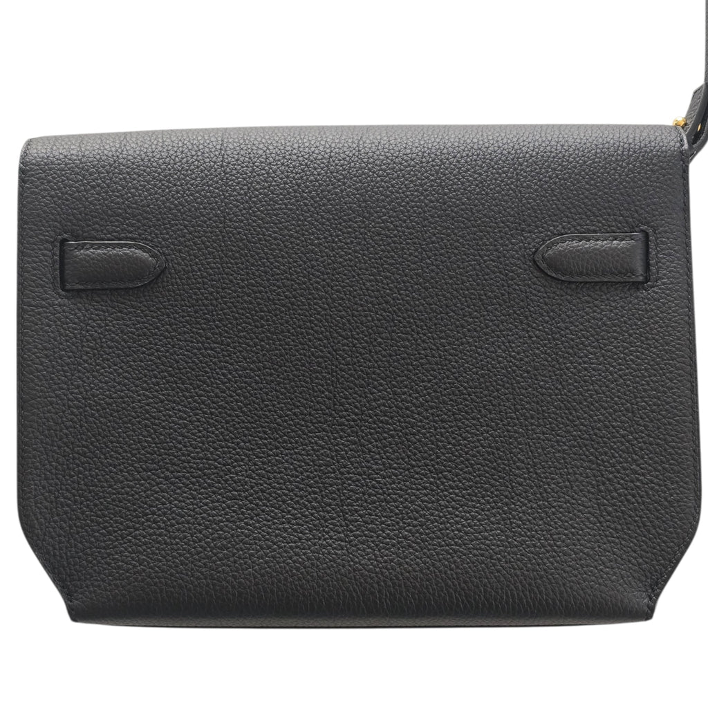 Hermes Kelly Depeches 25 Noir Togo GHW HERMES