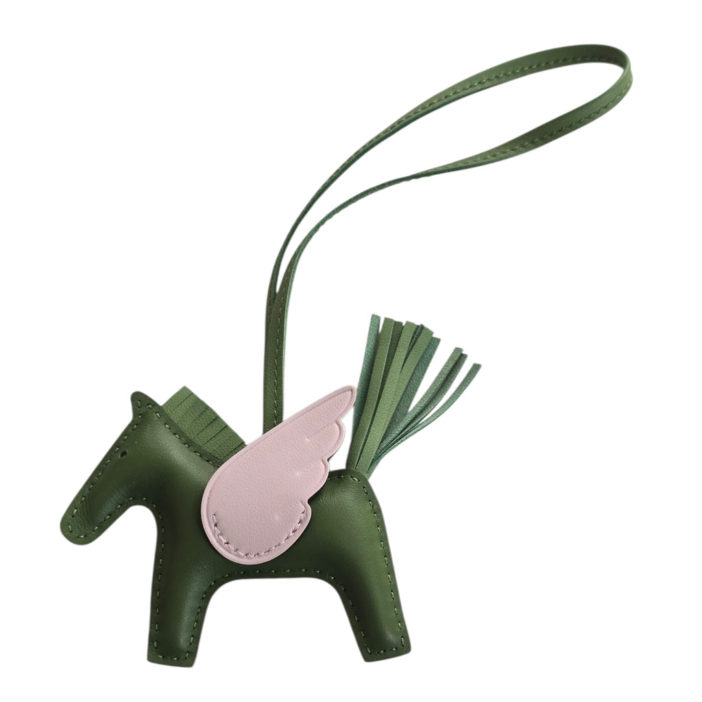 Hermes Rodeo Pegase PM Bag Charm Vert Yucca/Vert Criquet/Mauve Pale HERMES